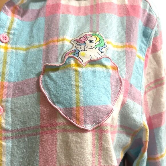 Cakeworthy Women's M Flannel Shirt Button Front My Little Pony Pegasus - Picture 4 of 7
